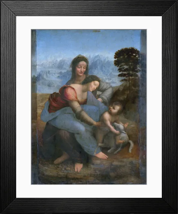 Framed Print : The Virgin and Child with Saint Anne, c. 1508. Creator: Leonardo da Vinci (1452-1519) Framed Print : The Virgin and Child with Saint Anne, c. 1508. Creator: Leonardo da Vinci (1452-1519)