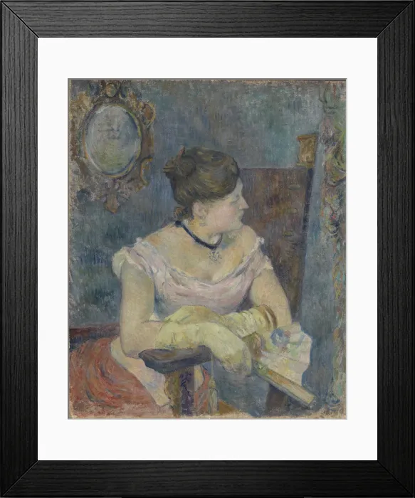 Framed Print : Madame Mette Gauguin in Evening Dress, 1884. Creator: Gauguin, Paul Eugene Henri (1848-1903) Framed Print : Madame Mette Gauguin in Evening Dress, 1884. Creator: Gauguin, Paul Eugene Henri (1848-1903)