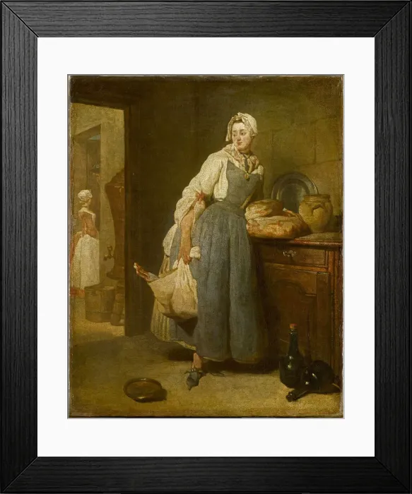 Framed Print : Back from the Market, 1739. Creator: Chardin, Jean-Baptiste Simeon (1699-1779) Framed Print : Back from the Market, 1739. Creator: Chardin, Jean-Baptiste Simeon (1699-1779)