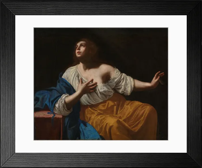 Framed Print : The Repentant Mary Magdalene, c. 1640. Creator: Gentileschi, Artemisia (1598-1653) Framed Print : The Repentant Mary Magdalene, c. 1640. Creator: Gentileschi, Artemisia (1598-1653)