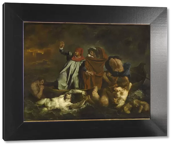 Dante and Virgil in hell. The Barque of Dante, 1822. Creator: Delacroix, Eugene (1798-1863)