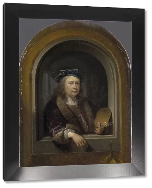 Self-Portrait with Palette, c. 1660. Creator: Dou, Gerard (Gerrit) (1613-1675)