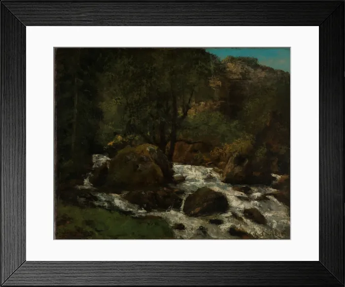 Framed Print : Forest Stream, Jura, 1860s. Creator: Courbet, Gustave (1819-1877) Framed Print : Forest Stream, Jura, 1860s. Creator: Courbet, Gustave (1819-1877)