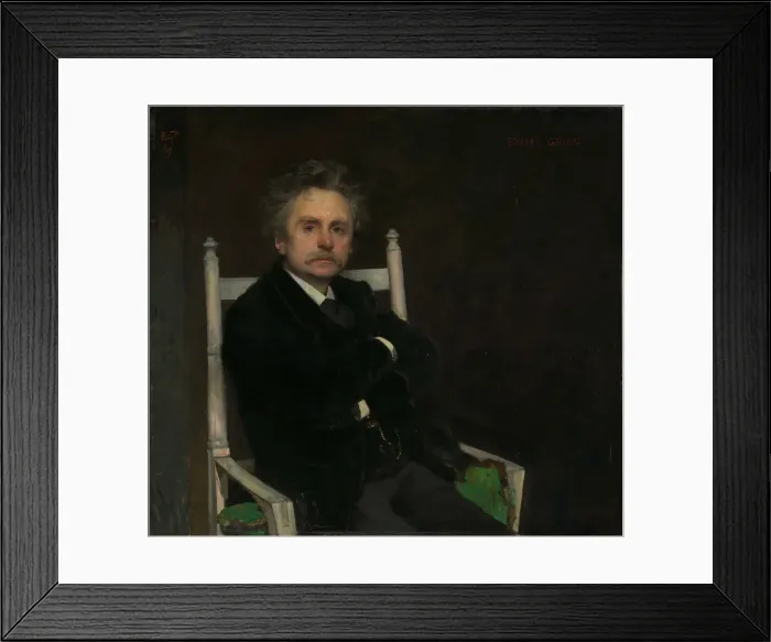 Framed Print : Portrait of Edvard Grieg (1843-1907), 1891. Creator: Peterssen, Eilif (1852-1928) Framed Print : Portrait of Edvard Grieg (1843-1907), 1891. Creator: Peterssen, Eilif (1852-1928)