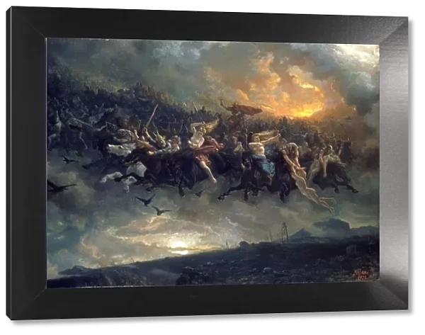 The wild Hunt of Odin, 1872. Creator: Arbo, Peter Nicolai (1831-1892)