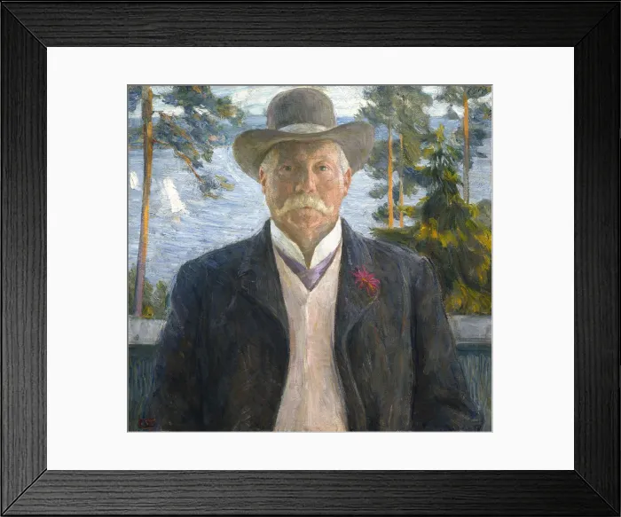 Framed Print : Portrait of the composer Thorvald Lammers (1841-1922), 1906. Creator: Werenskiold Framed Print : Portrait of the composer Thorvald Lammers (1841-1922), 1906. Creator: Werenskiold