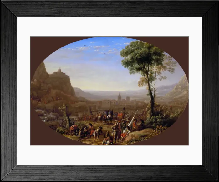 Framed Print : The Pass of Susa Taken by Louis XIII in 1629, ca 1631. Creator: Lorrain, Claude (1600-1682) Framed Print : The Pass of Susa Taken by Louis XIII in 1629, ca 1631. Creator: Lorrain, Claude (1600-1682)