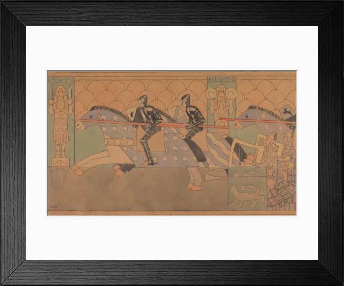 Framed Print : Folklore Drawing, 1895-1898. Creator: Munthe, Gerhard (1849-1929)