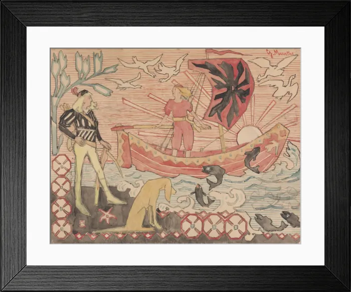 Framed Print : The frisky song, ca 1892. Creator: Munthe, Gerhard (1849-1929) Framed Print : The frisky song, ca 1892. Creator: Munthe, Gerhard (1849-1929)