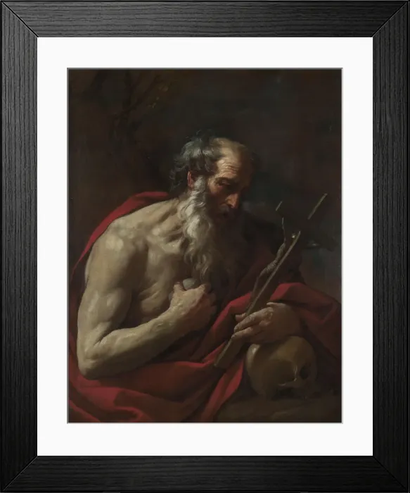Framed Print : Saint Jerome, ca 1624-1625. Creator: Reni, Guido (1575-1642) Framed Print : Saint Jerome, ca 1624-1625. Creator: Reni, Guido (1575-1642)