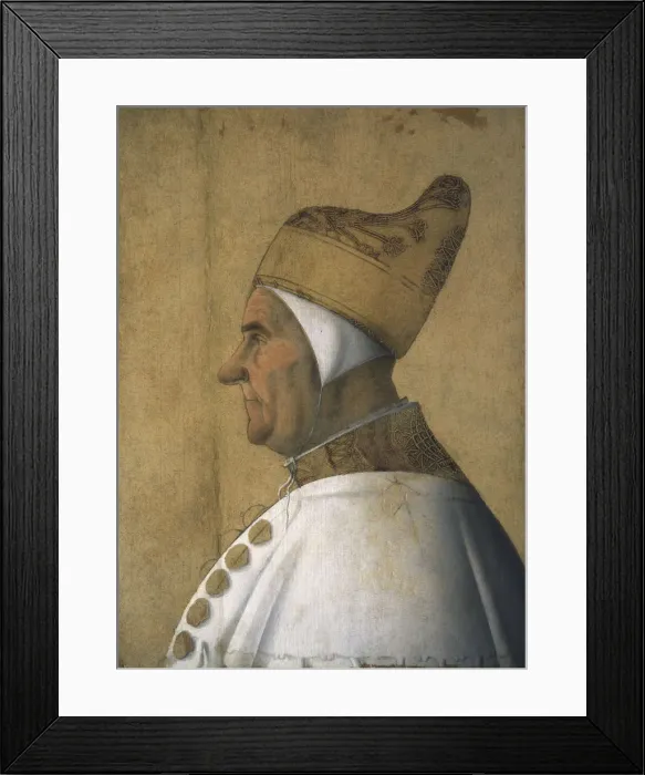 Framed Print : Portrait of Doge Giovanni Mocenigo, c. 1480. Creator: Bellini, Gentile (ca. 1429-1507) Framed Print : Portrait of Doge Giovanni Mocenigo, c. 1480. Creator: Bellini, Gentile (ca. 1429-1507)