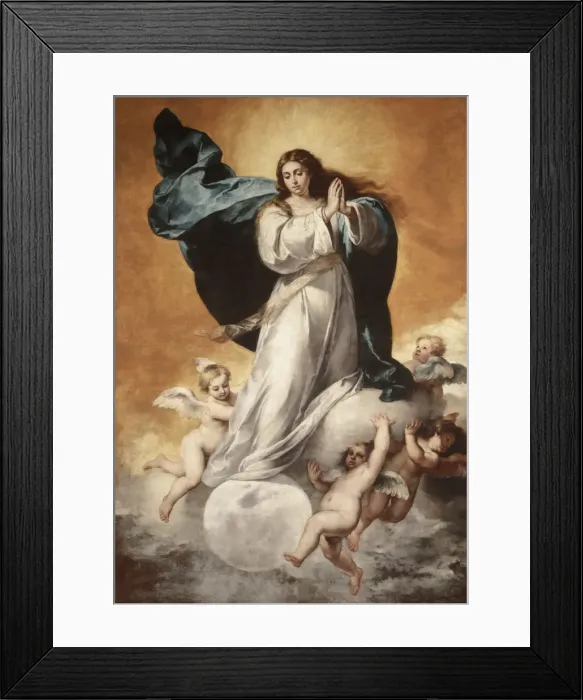 Framed Print : The Immaculate Conception of the Virgin, 1650. Creator: Murillo, Bartolome Esteban Framed Print : The Immaculate Conception of the Virgin, 1650. Creator: Murillo, Bartolome Esteban