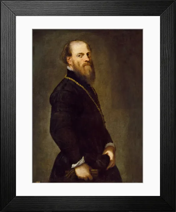 Framed Print : Man with a golden chain, ca 1555. Creator: Tintoretto, Jacopo (1518-1594) Framed Print : Man with a golden chain, ca 1555. Creator: Tintoretto, Jacopo (1518-1594)
