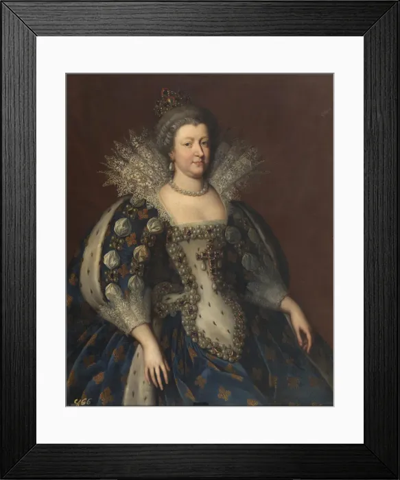Framed Print : Portrait of Marie de Medici (1575-1642), 1655. Creator: Beaubrun, Charles (1604-1692) Framed Print : Portrait of Marie de Medici (1575-1642), 1655. Creator: Beaubrun, Charles (1604-1692)