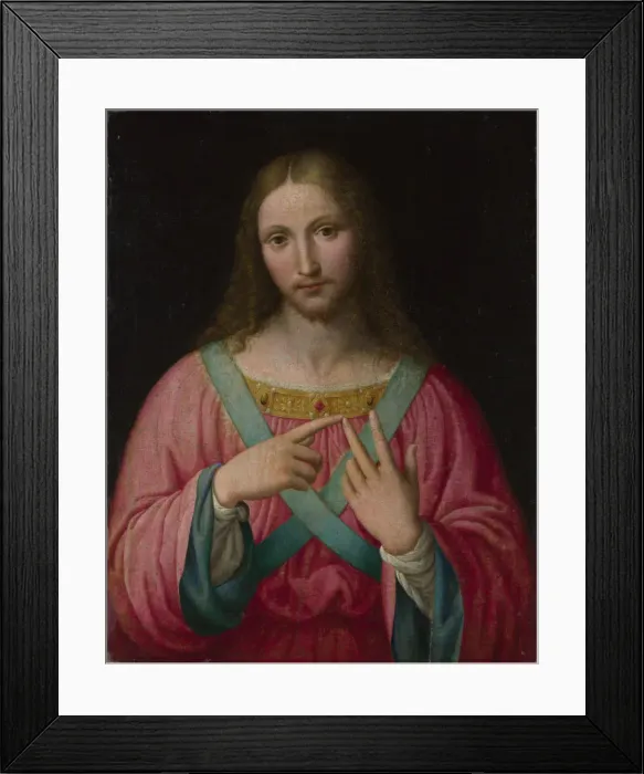 Framed Print : Christ, after 1530. Creator: Luini, Bernardino, after Framed Print : Christ, after 1530. Creator: Luini, Bernardino, after