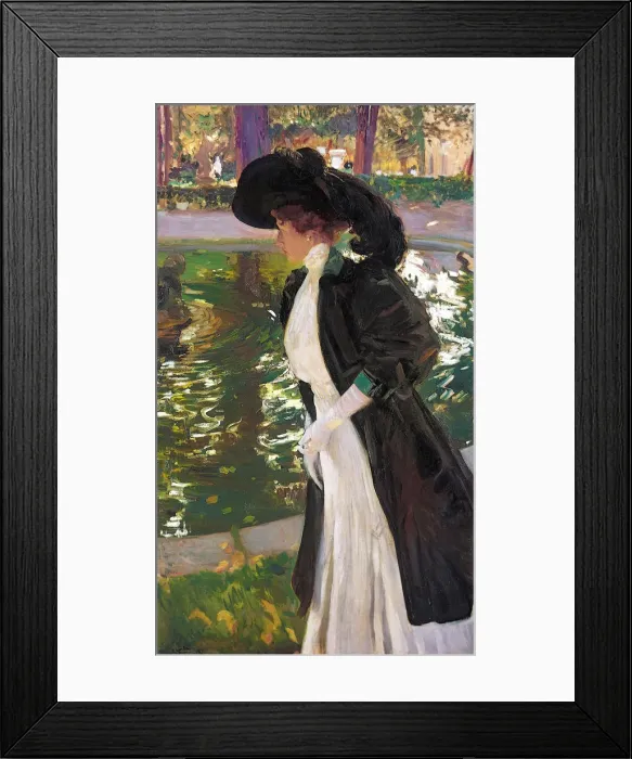 Framed Print : Clotilde Strolling in the Gardens of La Granja, 1907. Creator: Sorolla y Bastida Framed Print : Clotilde Strolling in the Gardens of La Granja, 1907. Creator: Sorolla y Bastida