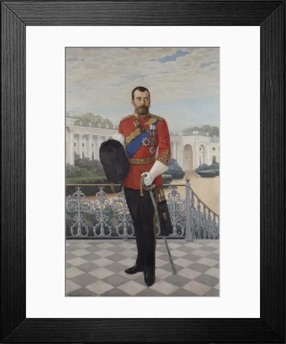 Framed Print : Portrait of Emperor Nicholas II (1868-1918), 1908. Creator: Bogdanov-Belsky, Nikolai Petrovich Framed Print : Portrait of Emperor Nicholas II (1868-1918), 1908. Creator: Bogdanov-Belsky, Nikolai Petrovich