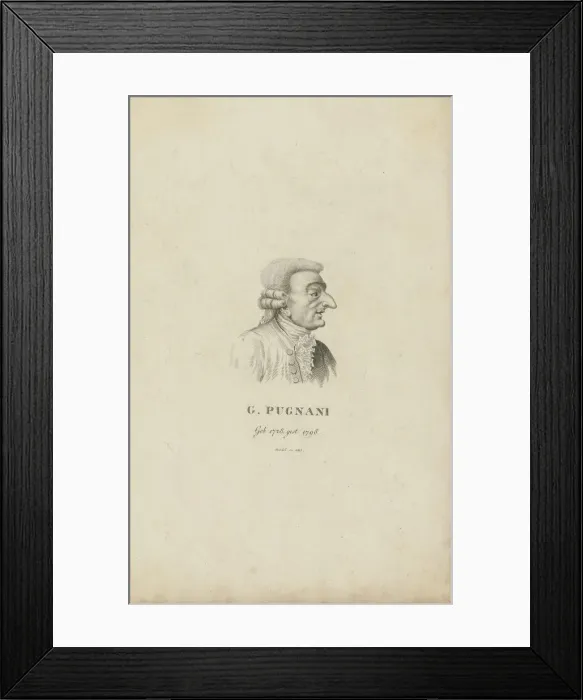 Framed Print : Portrait of the violinist and composer Gaetano Pugnani 1731-1798), 1815. Creator: Riedel Framed Print : Portrait of the violinist and composer Gaetano Pugnani 1731-1798), 1815. Creator: Riedel