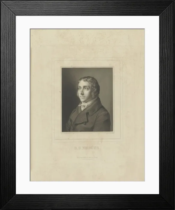 Framed Print : Portrait of Barthold Georg Niebuhr (1776-1831), c. 1830-1840. Creator: Breitkopf & Hartel Framed Print : Portrait of Barthold Georg Niebuhr (1776-1831), c. 1830-1840. Creator: Breitkopf & Hartel