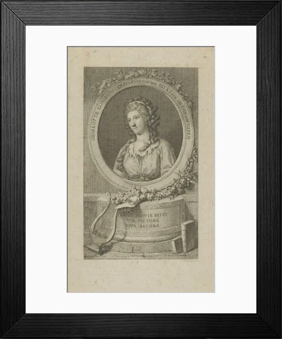 Framed Print : Portrait of Elisa von der Recke (1754-1833), 1792. Creator: Anonymous Framed Print : Portrait of Elisa von der Recke (1754-1833), 1792. Creator: Anonymous
