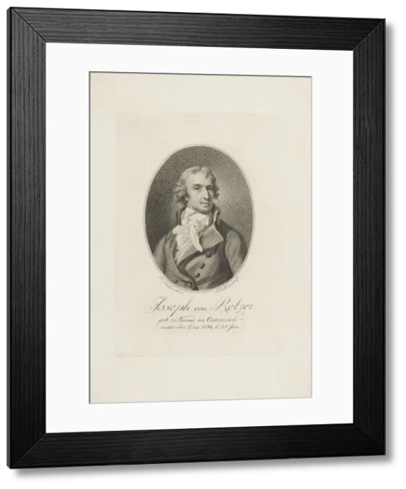 Framed Print : Joseph Friedrich von Retzer (1754-1824), before 1798. Creator: Keller, Joseph (1740-1823) Framed Print : Joseph Friedrich von Retzer (1754-1824), before 1798. Creator: Keller, Joseph (1740-1823)