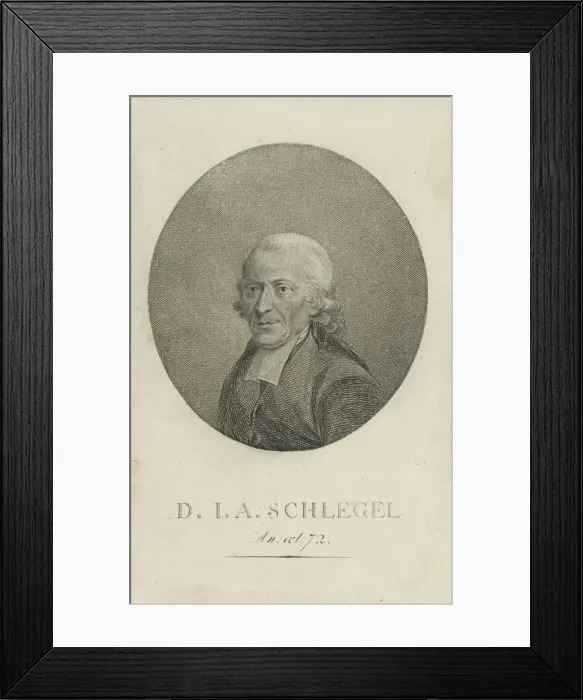 Framed Print : Johann Adolf Schlegel (1721-1793), c. 1800. Creator: Anonymous Framed Print : Johann Adolf Schlegel (1721-1793), c. 1800. Creator: Anonymous