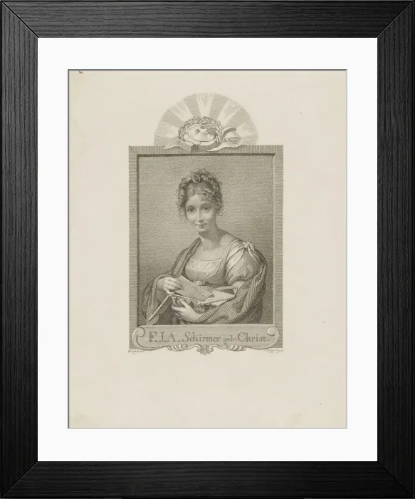 Framed Print : Portrait of the actress Friederike Schirmer, nee Christ (1785-1833), c. 1830 Framed Print : Portrait of the actress Friederike Schirmer, nee Christ (1785-1833), c. 1830
