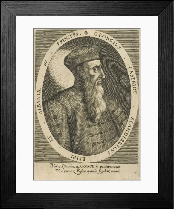 Framed Print : George Castriot (1405-1468), known as Skanderbeg, c. 1620. Creator: Anonymous Framed Print : George Castriot (1405-1468), known as Skanderbeg, c. 1620. Creator: Anonymous