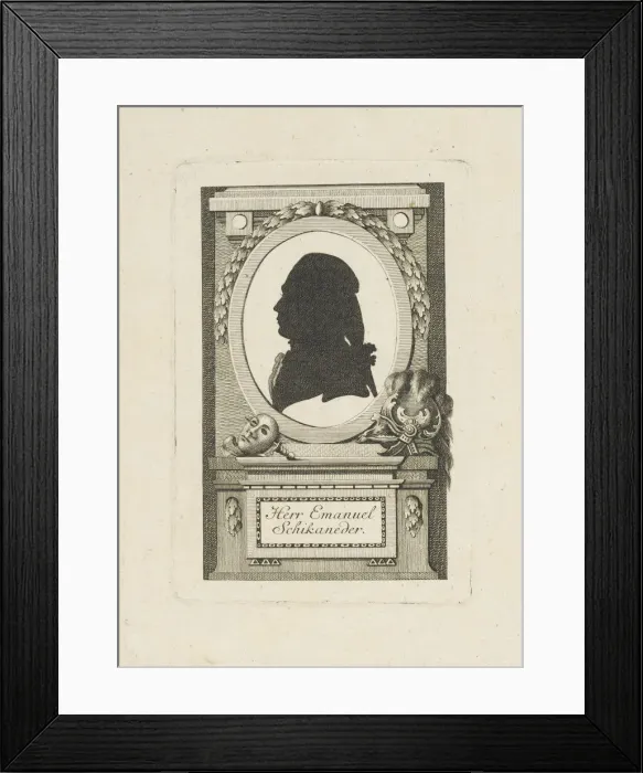 Framed Print : Portrait of Emanuel Schikaneder (1751-1812), c. 1790. Creator: Anonymous Framed Print : Portrait of Emanuel Schikaneder (1751-1812), c. 1790. Creator: Anonymous