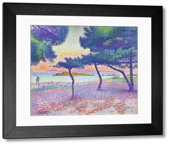 Framed Print : The beach at Saint-Clair, 1896. Creator: Cross, Henri Edmond (1856-1910) Framed Print : The beach at Saint-Clair, 1896. Creator: Cross, Henri Edmond (1856-1910)