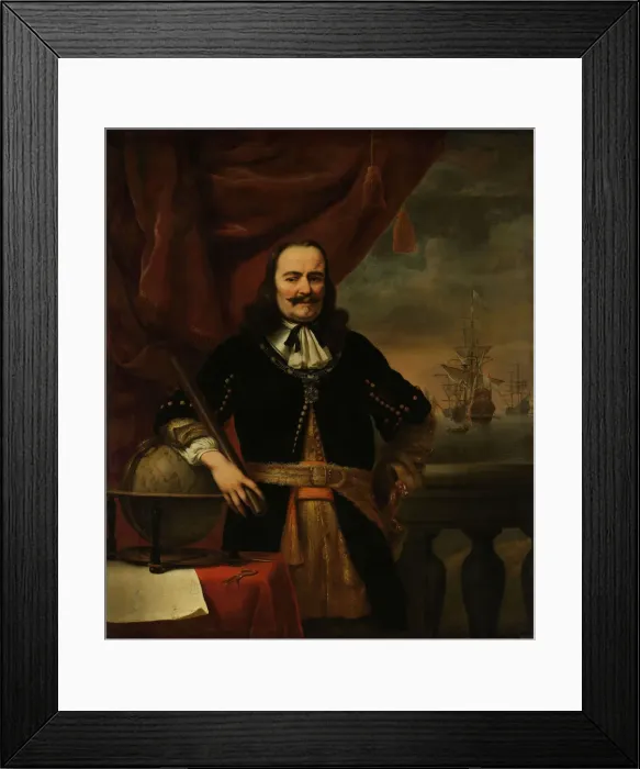Framed Print : Portrait of Admiral Michiel Adriaenszoon de Ruyter (1607-1676), 1667. Creator: Bol Framed Print : Portrait of Admiral Michiel Adriaenszoon de Ruyter (1607-1676), 1667. Creator: Bol