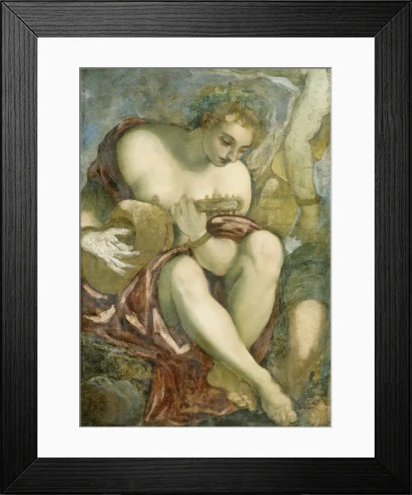 Framed Print : Muse With a Lute, Second half of the16th cen Creator: Tintoretto, Jacopo (1518-1594) Framed Print : Muse With a Lute, Second half of the16th cen Creator: Tintoretto, Jacopo (1518-1594)
