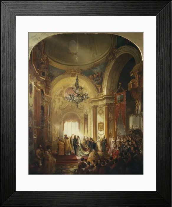 Framed Print : The Marriage of Prince Alfred, Duke of Edinburgh to Grand Duchess Maria Alexandrovna Framed Print : The Marriage of Prince Alfred, Duke of Edinburgh to Grand Duchess Maria Alexandrovna
