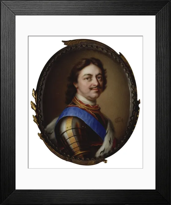 Framed Print : Portrait of Emperor Peter I the Great (1672-1725), 1717. Creator: Boit, Charles (1662-1727) Framed Print : Portrait of Emperor Peter I the Great (1672-1725), 1717. Creator: Boit, Charles (1662-1727)