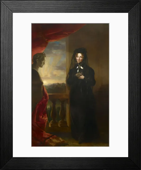 Framed Print : Portrait of Empress Elizabeth Alexeievna (1779-1826) in Mourning Dress, after 1825 Framed Print : Portrait of Empress Elizabeth Alexeievna (1779-1826) in Mourning Dress, after 1825