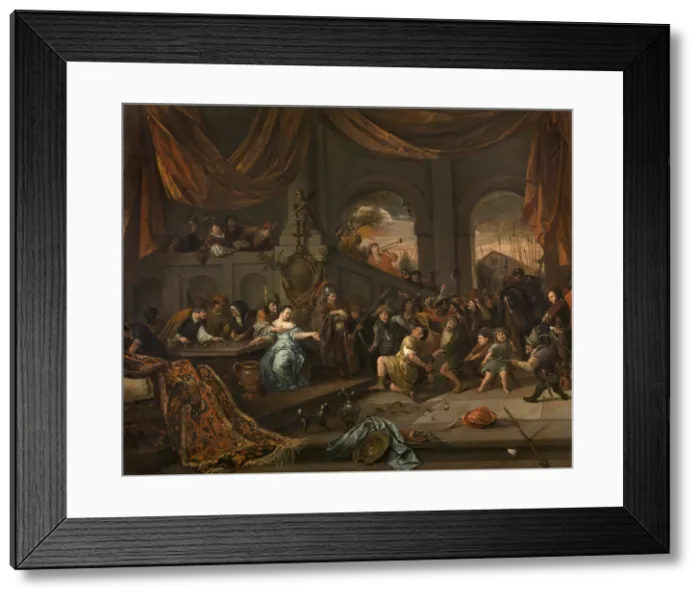Framed Print : The Mocking of Samson, ca 1675. Creator: Steen, Jan Havicksz (1626-1679) Framed Print : The Mocking of Samson, ca 1675. Creator: Steen, Jan Havicksz (1626-1679)