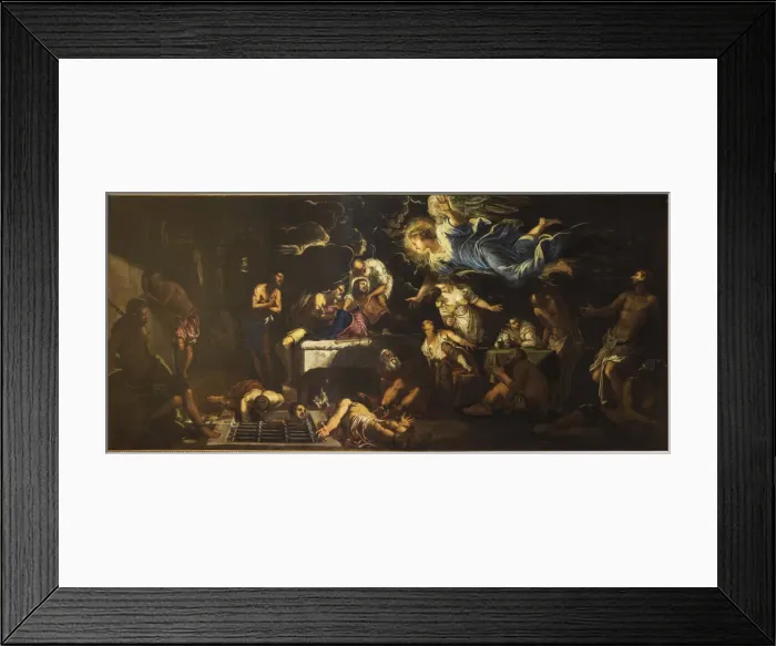 Framed Print : Saint Rochh in Prison Visited by an Angel, 1567. Creator: Tintoretto, Jacopo (1518-1594) Framed Print : Saint Rochh in Prison Visited by an Angel, 1567. Creator: Tintoretto, Jacopo (1518-1594)