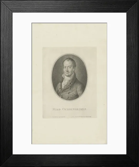 Framed Print : Portrait of Ferdinand Ochsenheimer (1767-1822), 1807. Creator: Riedel, Carl Traugott (1769-c Framed Print : Portrait of Ferdinand Ochsenheimer (1767-1822), 1807. Creator: Riedel, Carl Traugott (1769-c