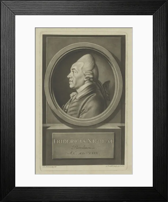 Framed Print : Christoph Friedrich Nicolai (1733-1811), 1780. Creator: Chodowiecki, Daniel Nikolaus (1726-1801) Framed Print : Christoph Friedrich Nicolai (1733-1811), 1780. Creator: Chodowiecki, Daniel Nikolaus (1726-1801)