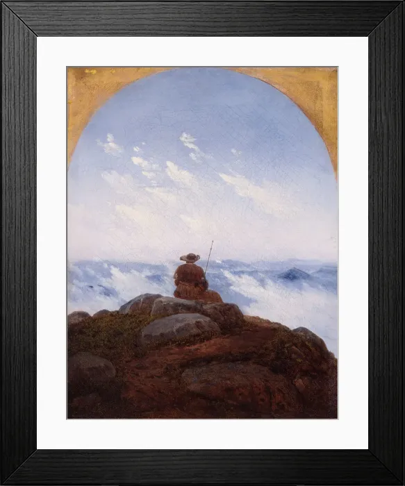 Framed Print : Wanderer on the Mountaintop, 1818. Creator: Carus, Carl Gustav (1789-1869) Framed Print : Wanderer on the Mountaintop, 1818. Creator: Carus, Carl Gustav (1789-1869)