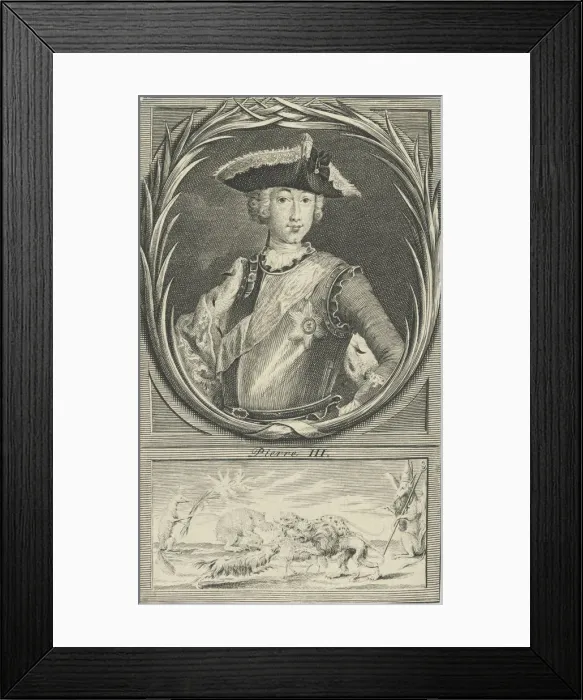 Framed Print : Portrait of the Tsar Peter III of Russia (1728-1762), c. 1750. Creator: Anonymous Framed Print : Portrait of the Tsar Peter III of Russia (1728-1762), c. 1750. Creator: Anonymous