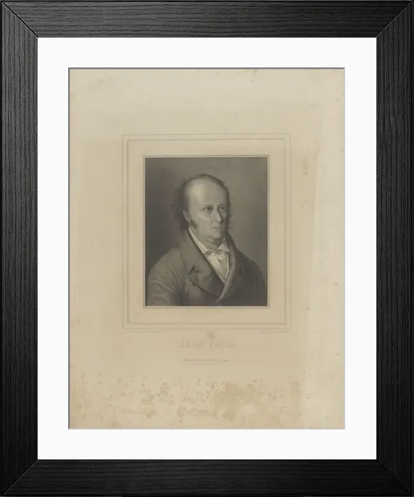 Framed Print : Portrait of the writer Jean Paul (1763-1825), c. 1830-1840. Creator: Schleich, Carl (1788-1840) Framed Print : Portrait of the writer Jean Paul (1763-1825), c. 1830-1840. Creator: Schleich, Carl (1788-1840)