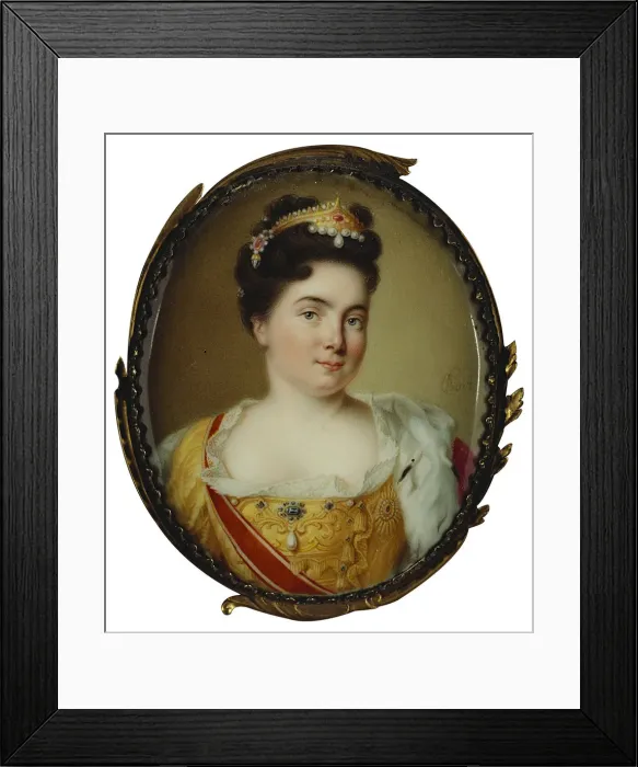 Framed Print : Portrait of Empress Catherine I. (1684-1727), 1717. Creator: Boit, Charles (1662-1727) Framed Print : Portrait of Empress Catherine I. (1684-1727), 1717. Creator: Boit, Charles (1662-1727)