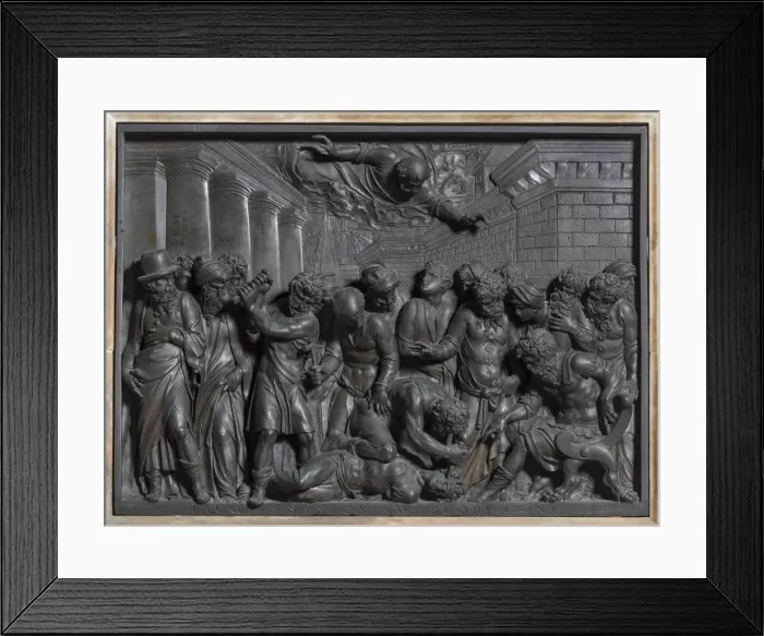 Framed Print : The Miracle of the Slave (The Miracle of Saint Mark), 1541. Creator: Sansovino, Jacopo (1486-1570) Framed Print : The Miracle of the Slave (The Miracle of Saint Mark), 1541. Creator: Sansovino, Jacopo (1486-1570)