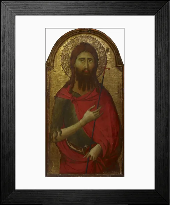 Framed Print : Saint John the Baptist. Creator: Ugolino di Nerio (ca 1280-1349) Framed Print : Saint John the Baptist. Creator: Ugolino di Nerio (ca 1280-1349)