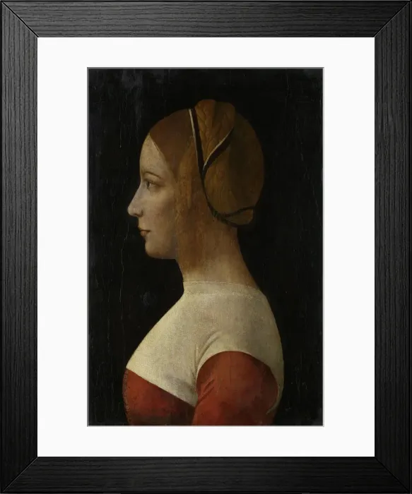 Framed Print : Portrait of a Young Lady, c. 1490. Creator: Foppa, Vincenzo (active 1456-1516) Framed Print : Portrait of a Young Lady, c. 1490. Creator: Foppa, Vincenzo (active 1456-1516)