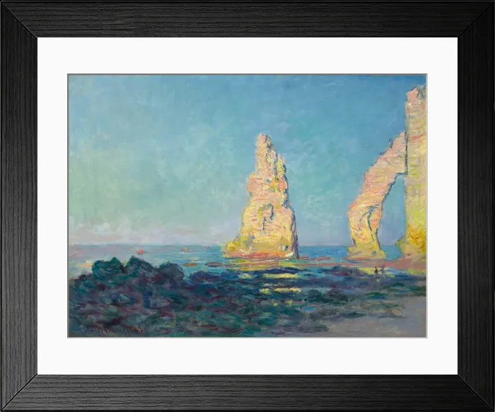 Framed Print : The Needle Rock at Etretat, Low Tide, 1883. Creator: Monet, Claude (1840-1926) Framed Print : The Needle Rock at Etretat, Low Tide, 1883. Creator: Monet, Claude (1840-1926)