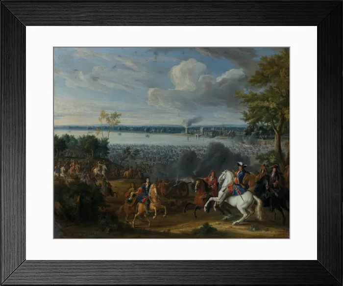 Framed Print : The crossing of the Rhine at Lobith, 12 June 1672. Creator: Martin, Pierre-Denis II (1663-1742) Framed Print : The crossing of the Rhine at Lobith, 12 June 1672. Creator: Martin, Pierre-Denis II (1663-1742)