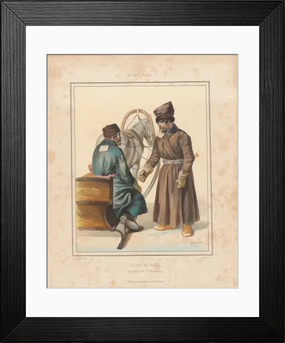Framed Print : Coachmen in Petersburg, Mid of the 19th cen Creator: Timm, Vasily (George Wilhelm) (1820-1895) Framed Print : Coachmen in Petersburg, Mid of the 19th cen Creator: Timm, Vasily (George Wilhelm) (1820-1895)