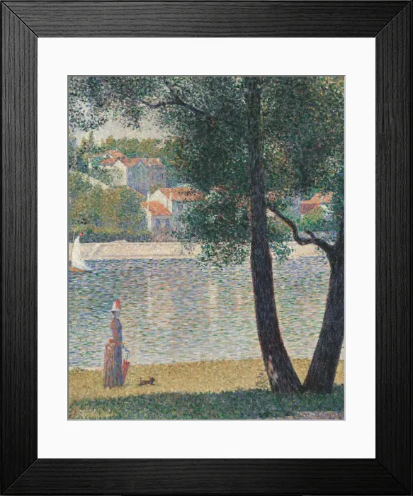 Framed Print : La Seine a Courbevoie, 1885. Creator: Seurat, Georges Pierre (1859-1891) Framed Print : La Seine a Courbevoie, 1885. Creator: Seurat, Georges Pierre (1859-1891)